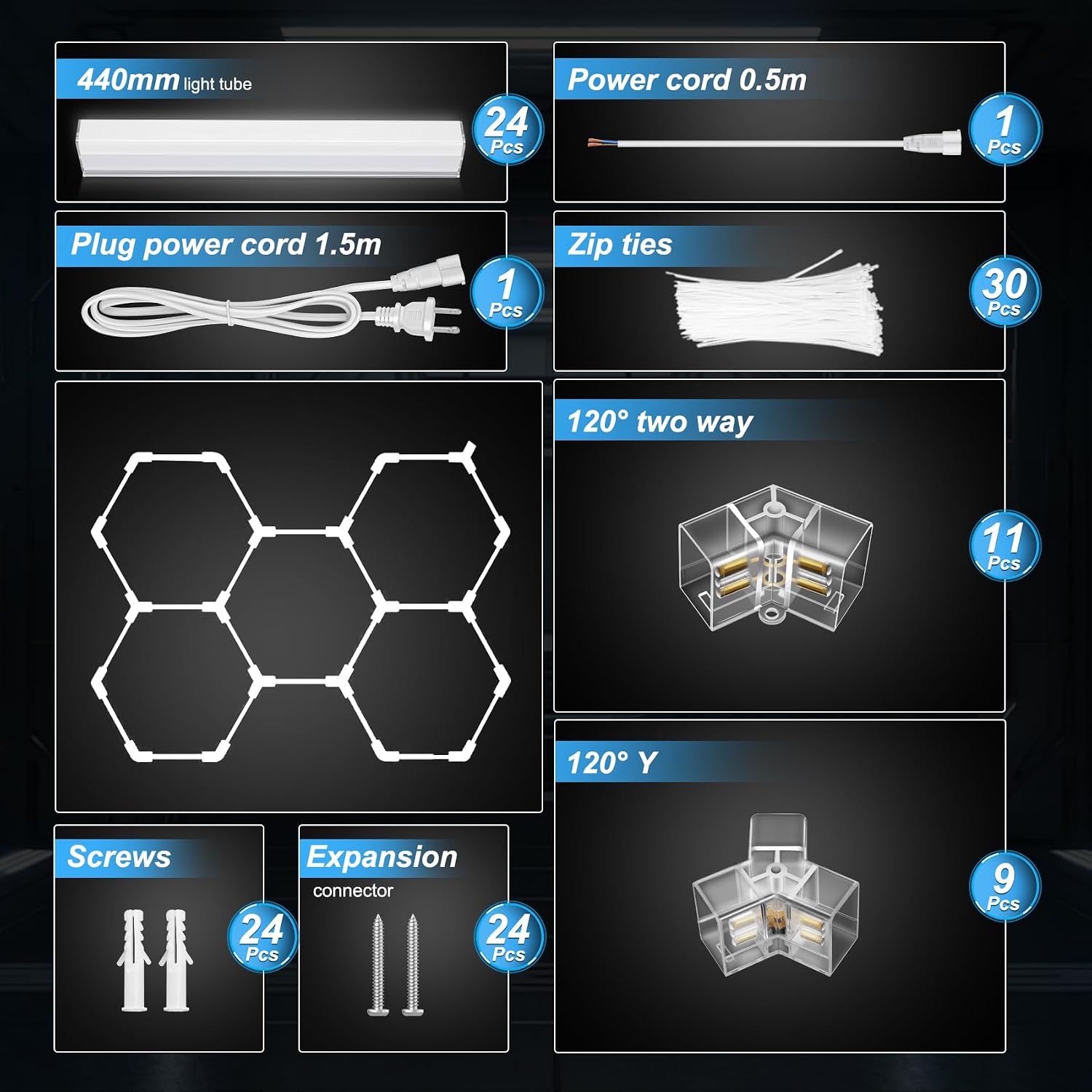 Detalle 2 de FERUERW Hexagon 168W Garage Light