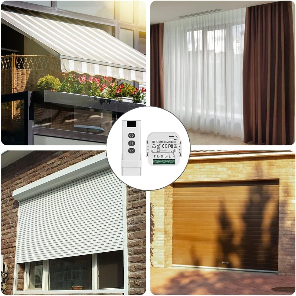 Thumbnail 3 de Anesty Module Volet Roulant Sans Fil (interrupteur RF) avec télécommande et récepteur jusqu’à 100 m