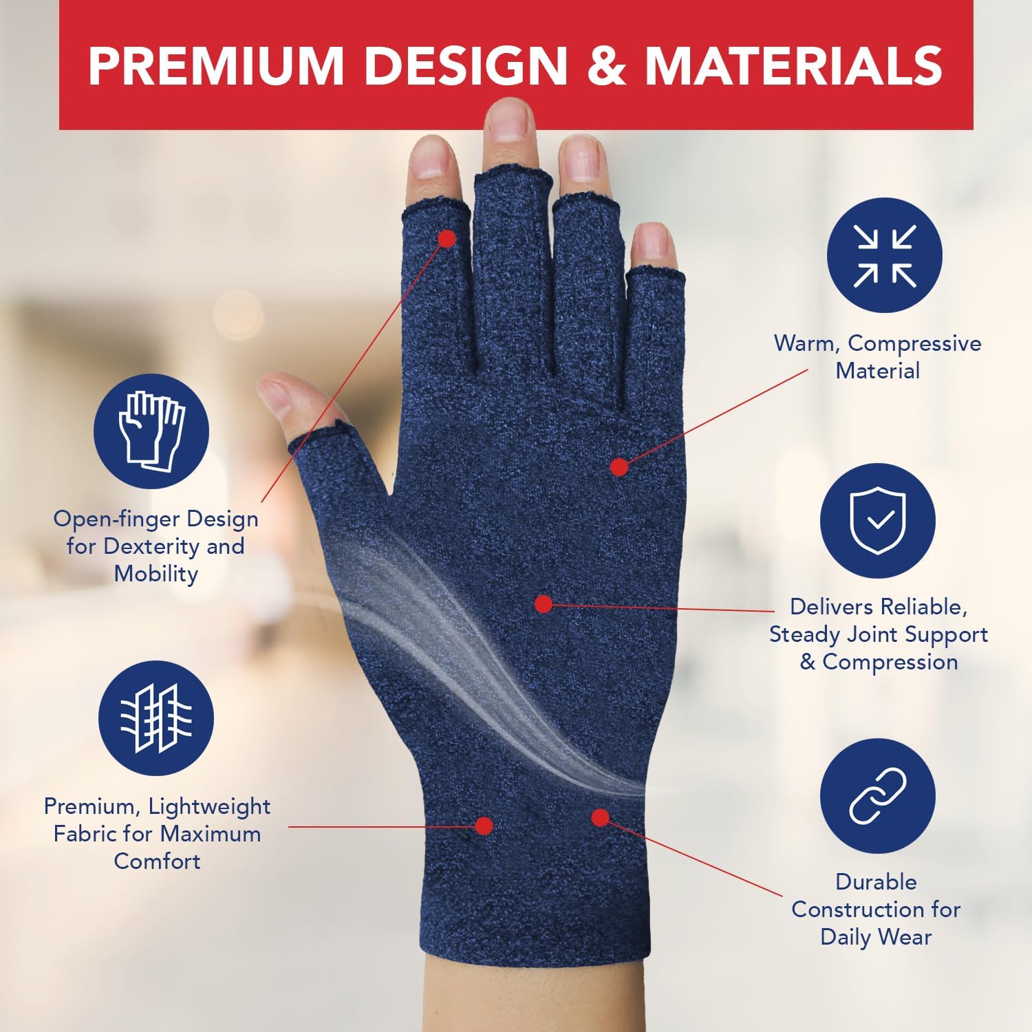 Detalle de Dr Arthritis compression gloves for arthritis