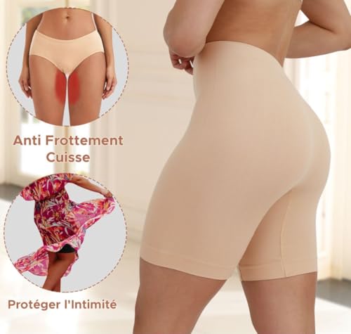 Thumbnail 1 de INNERSY Short Anti Frottement cuisse Femme – Legging Court Beige (S)