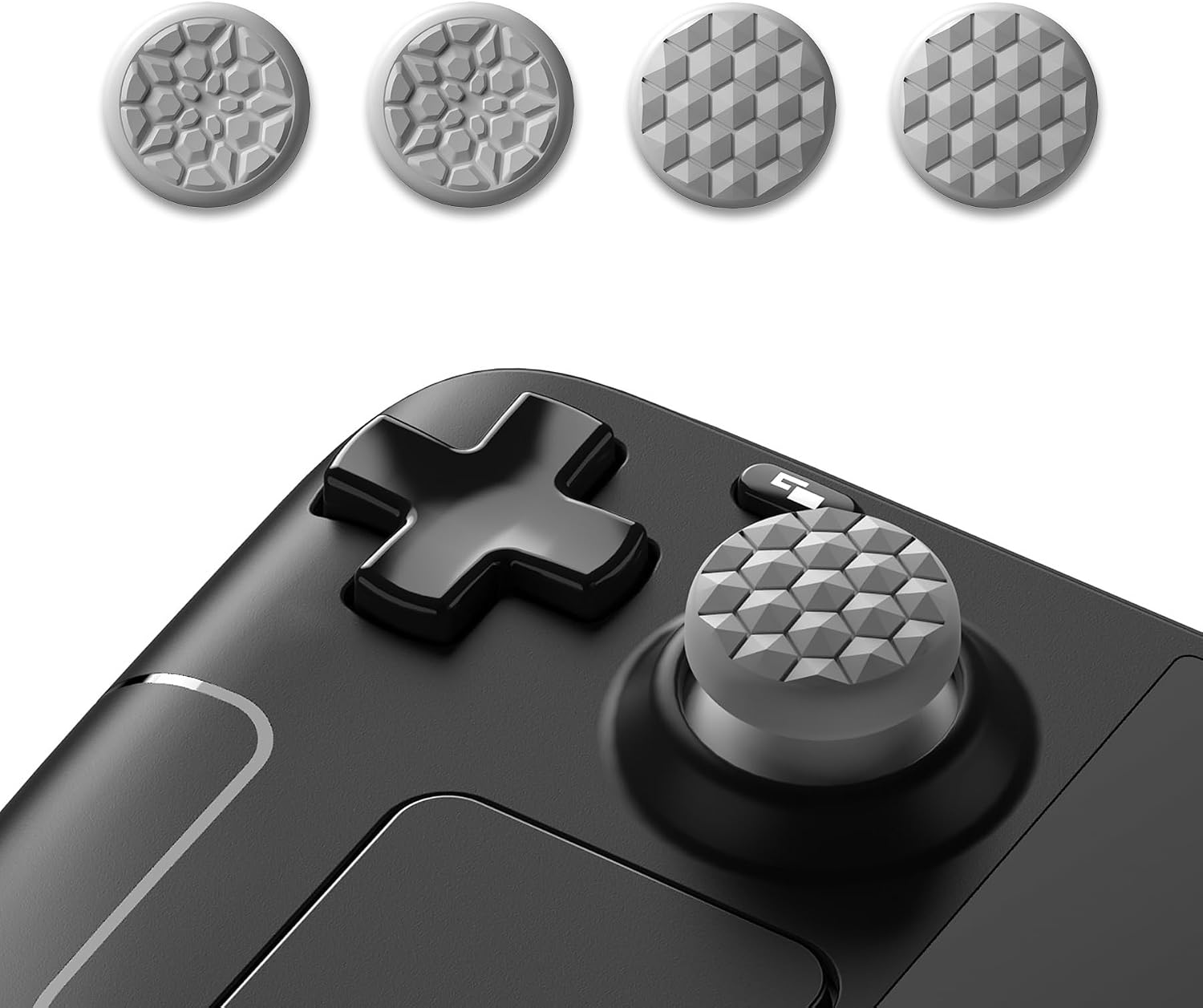 Detalle 2 de playvital Steam Deck Thumb Grip Caps Diamond Grain