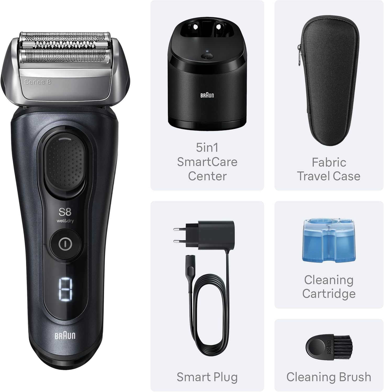 Thumbnail 4 de Braun Series 8 8560cc electric razor 60min 🪒