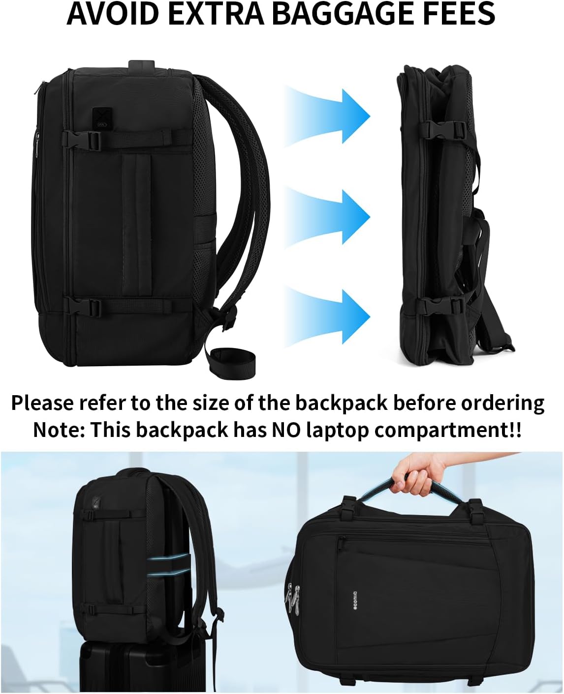 Thumbnail 5 de ECOHUB 17" Small Travel Backpack 13-pocket