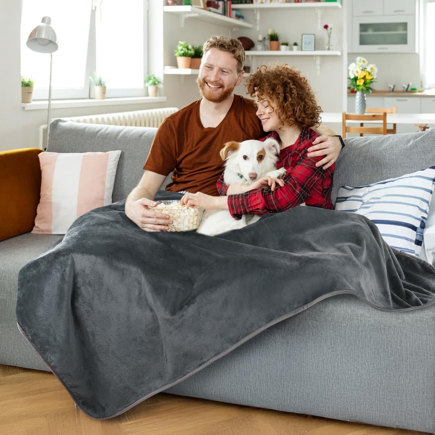 Thumbnail 6 de PICK FOR LIFE wasserdichte Decke Liebesdecke Wendbare Flanell Hundedecke 203x229 cm – Vielseitige Allzweckdecke für Bett, Sofa, Auto und unterwegs