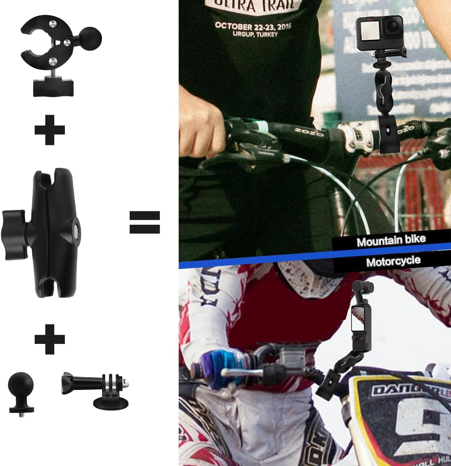 Detalle 2 de HAFOKO Double Clamp Mount Kit 15–41mm