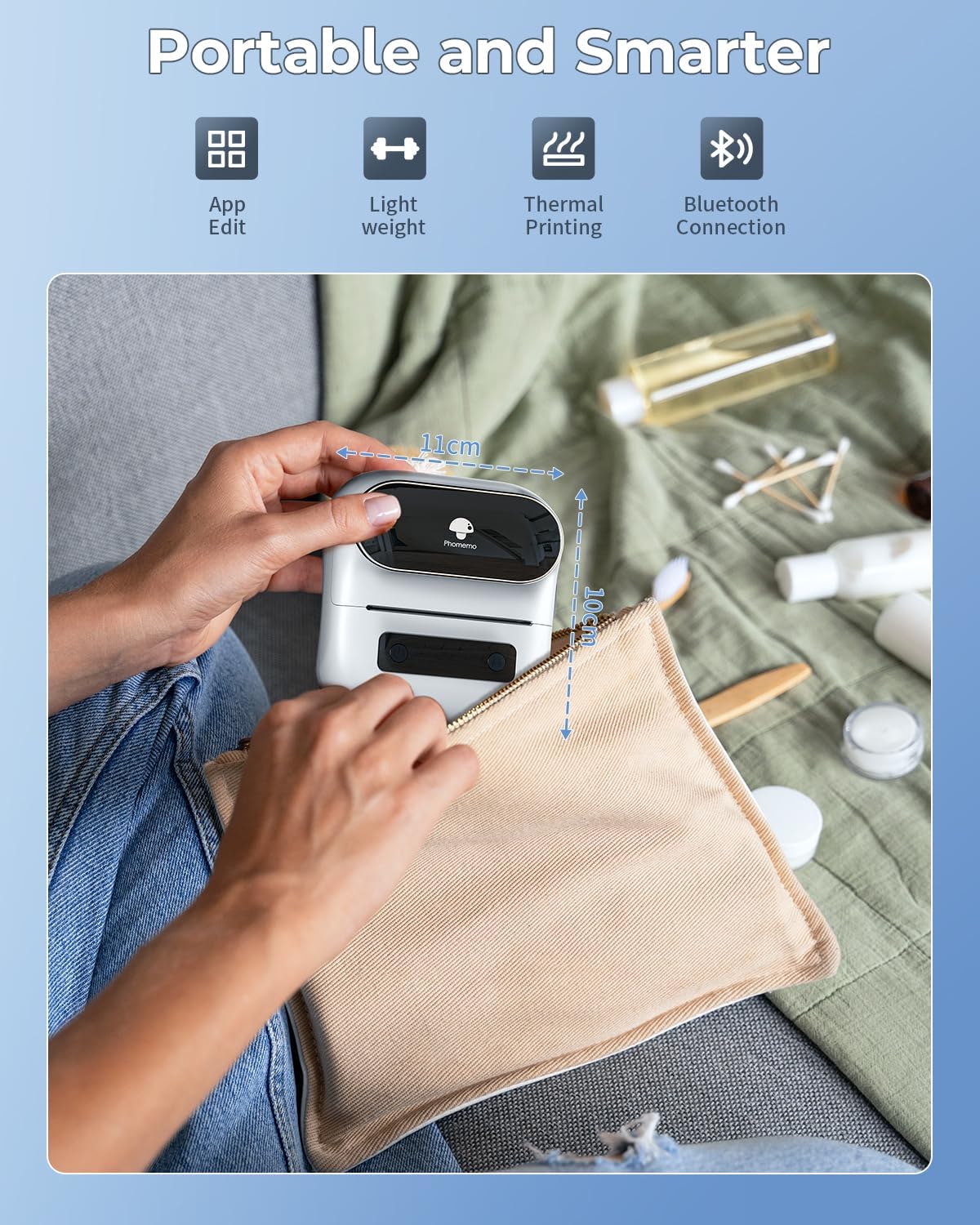 Thumbnail 5 de Phomemo M220 thermal label maker (80cm) for barcodes, addresses and shipping labels