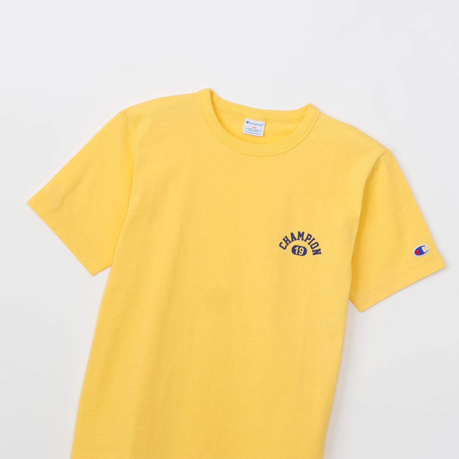 Detalle de Champion CKSX337Z キッズ半袖Tシャツ 綿100% ドライタッチ天竺・左胸ロゴ