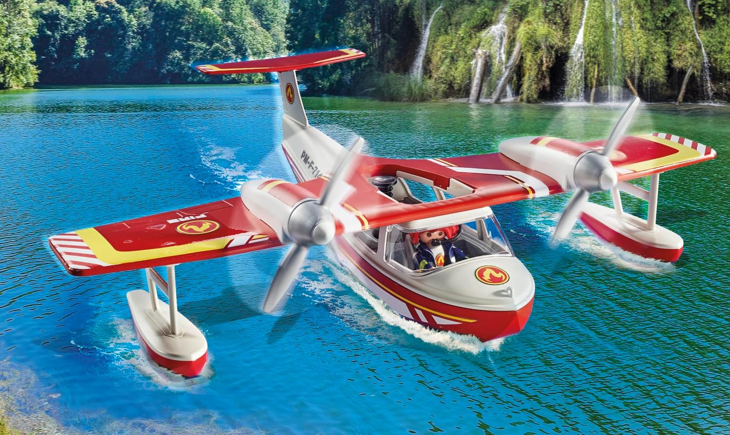 Thumbnail 6 de PLAYMOBIL City Action Feuerwehrflugzeug mit Löschfunktion (71463) – Heldinnen- und Heldenrettung für Kinder ab 4 Jahren