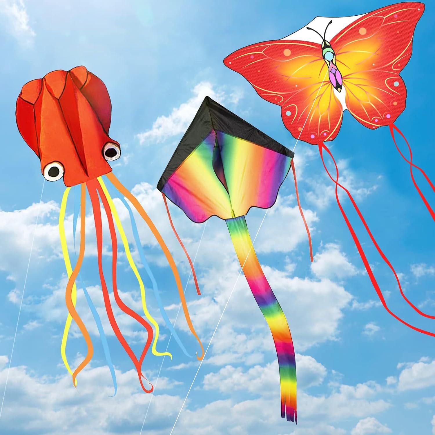 Detalle de 3 Pack Kite Colorful Kites for Kids
