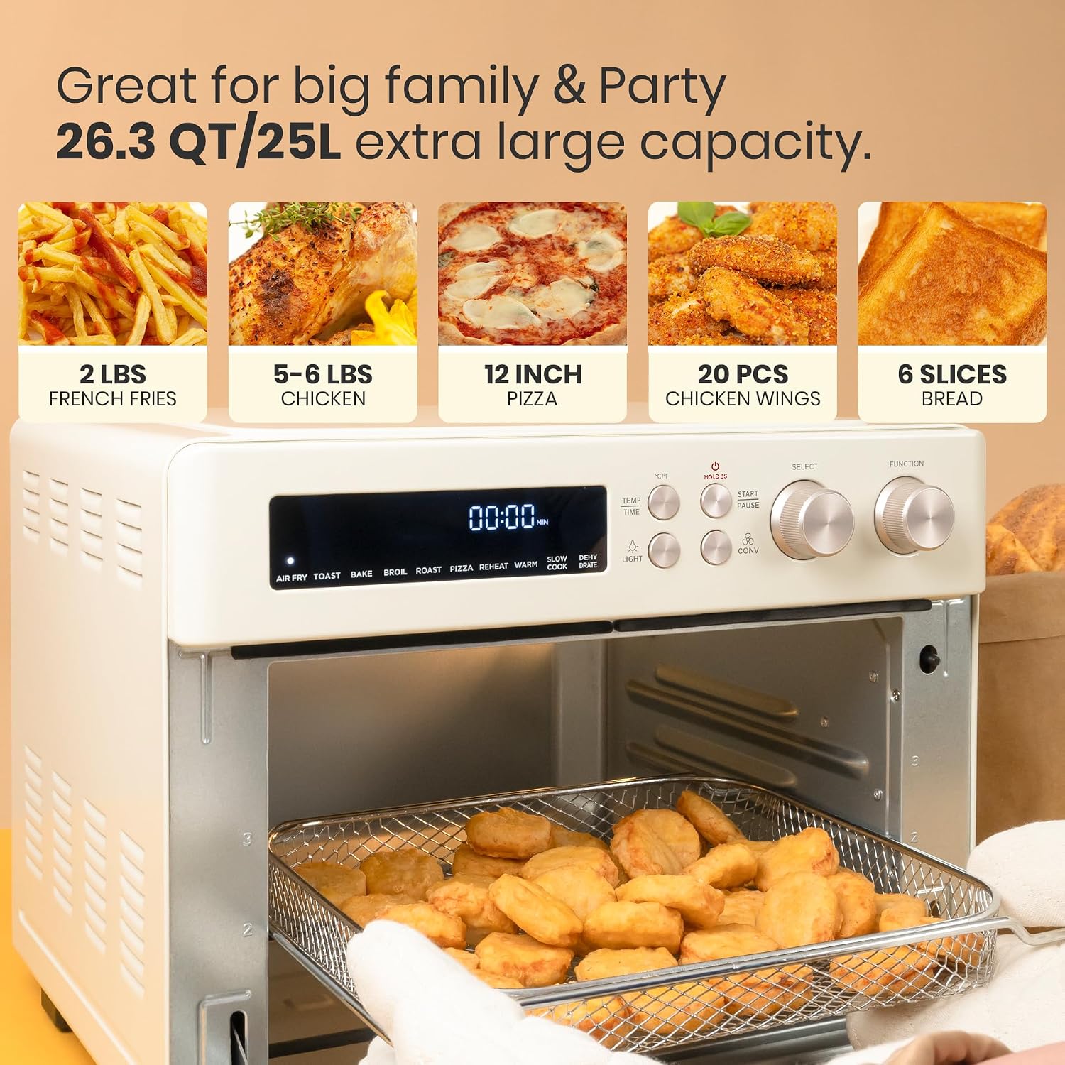 Thumbnail 4 de VAL CUCINA Retro 10-in-1 Air Fryer Toaster Oven ๐