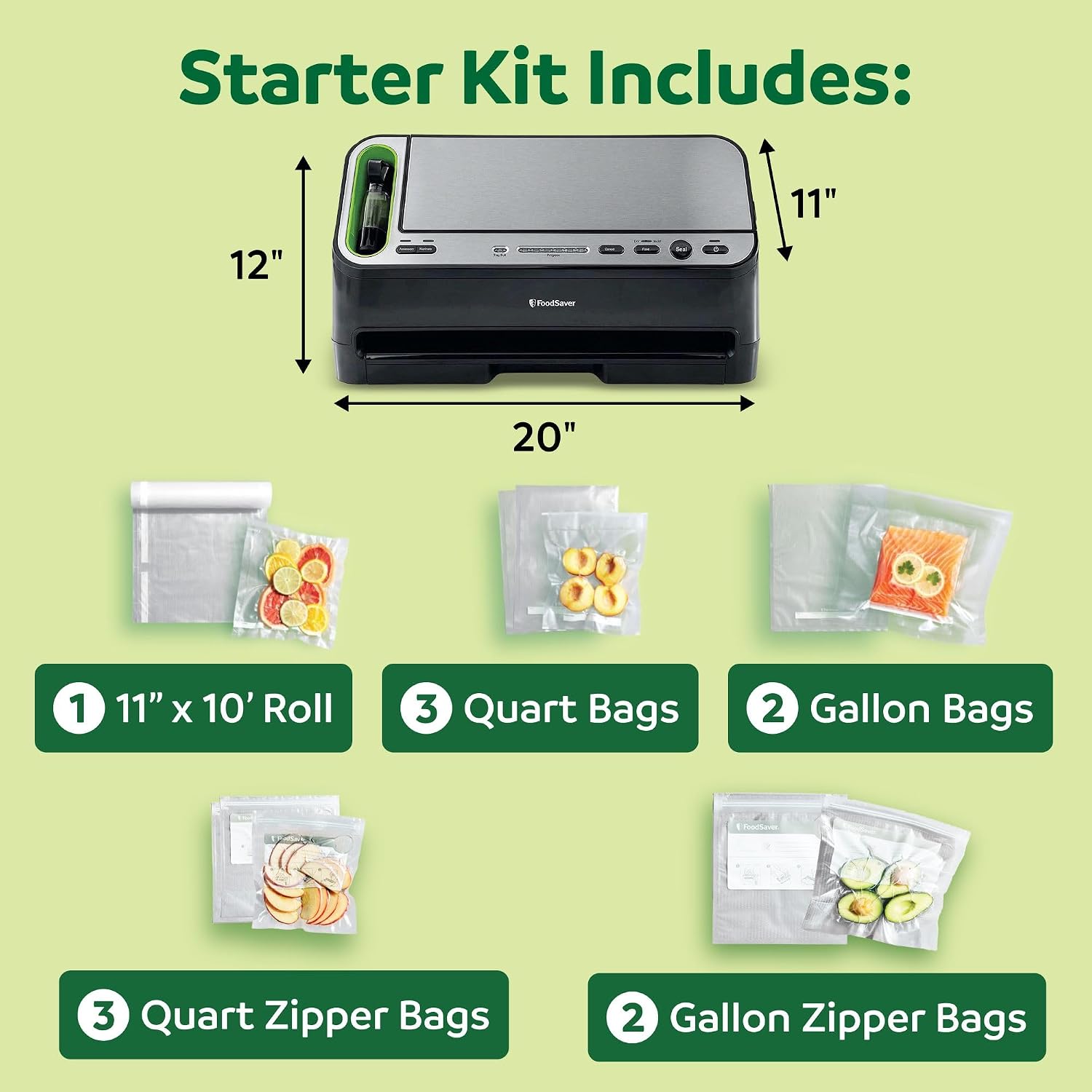 Detalle 2 de FoodSaver V4400 2-in-1 Vacuum Sealer Machine with Automatic Bag Detection and Starter Kit