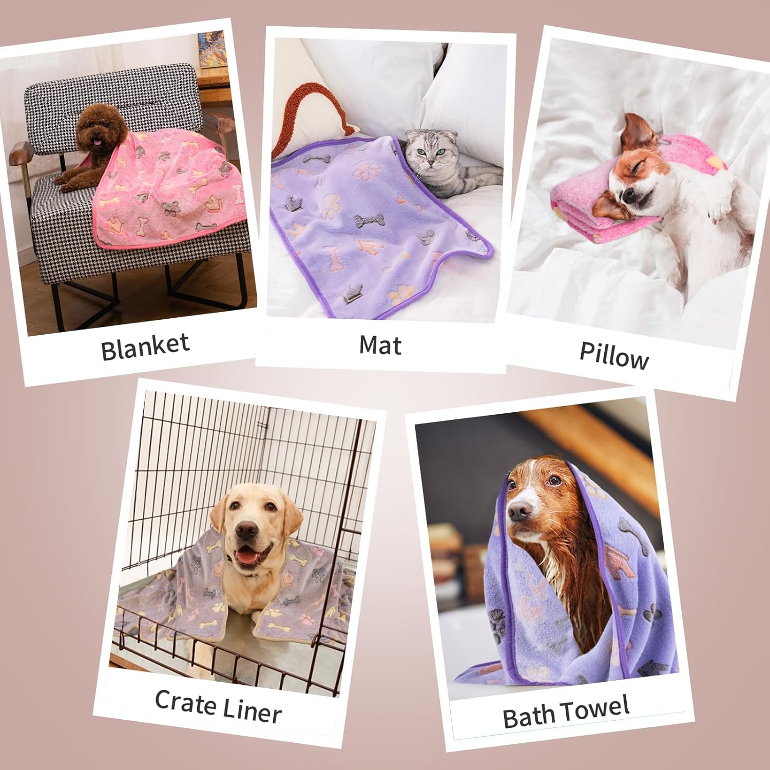 Thumbnail 4 de 3-piece pet blanket set, 60 x 40 cm