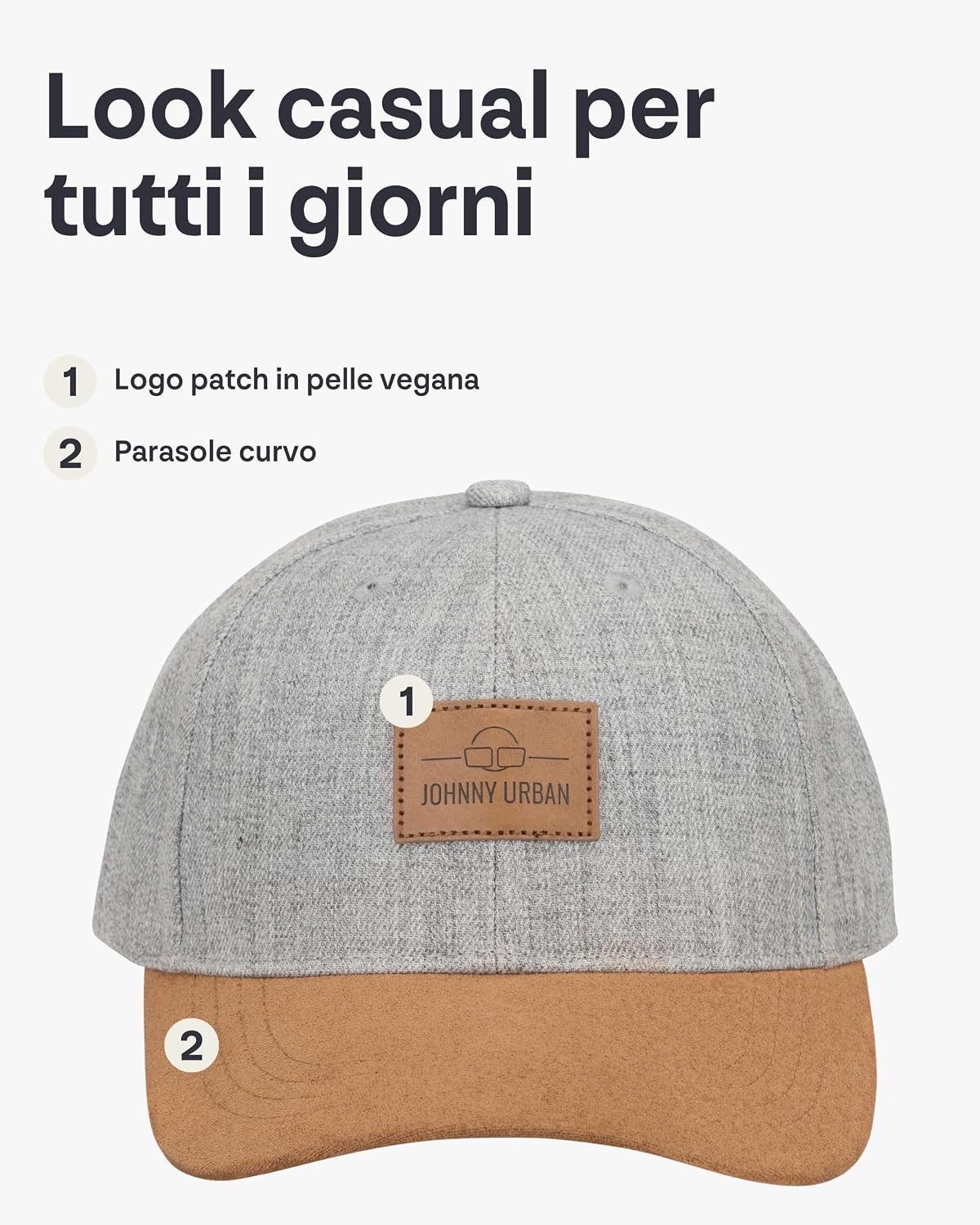 Detalle de Johnny Urban Dean snapback regolabile da baseball con visiera pieghevole