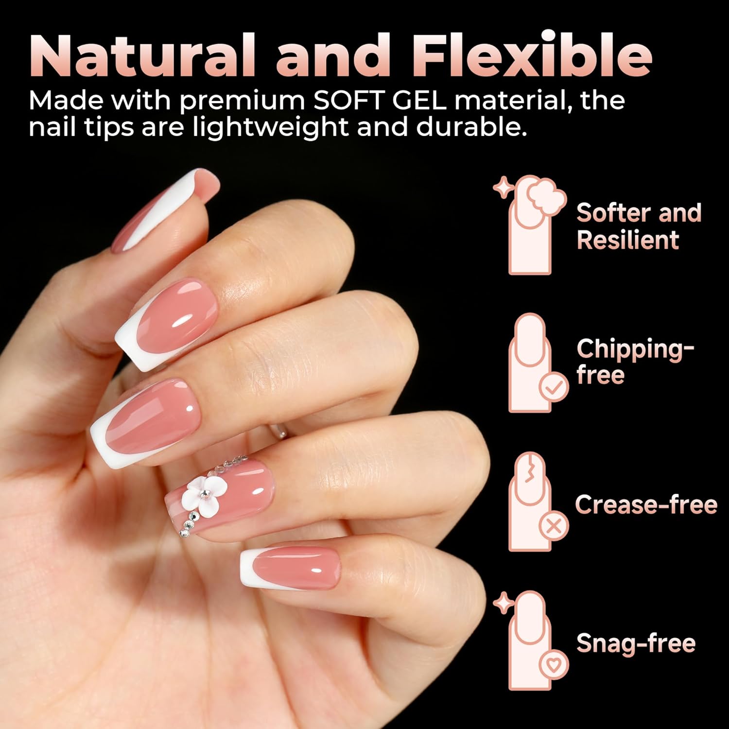 Thumbnail 4 de Short Square Nail Tips 120 Stück