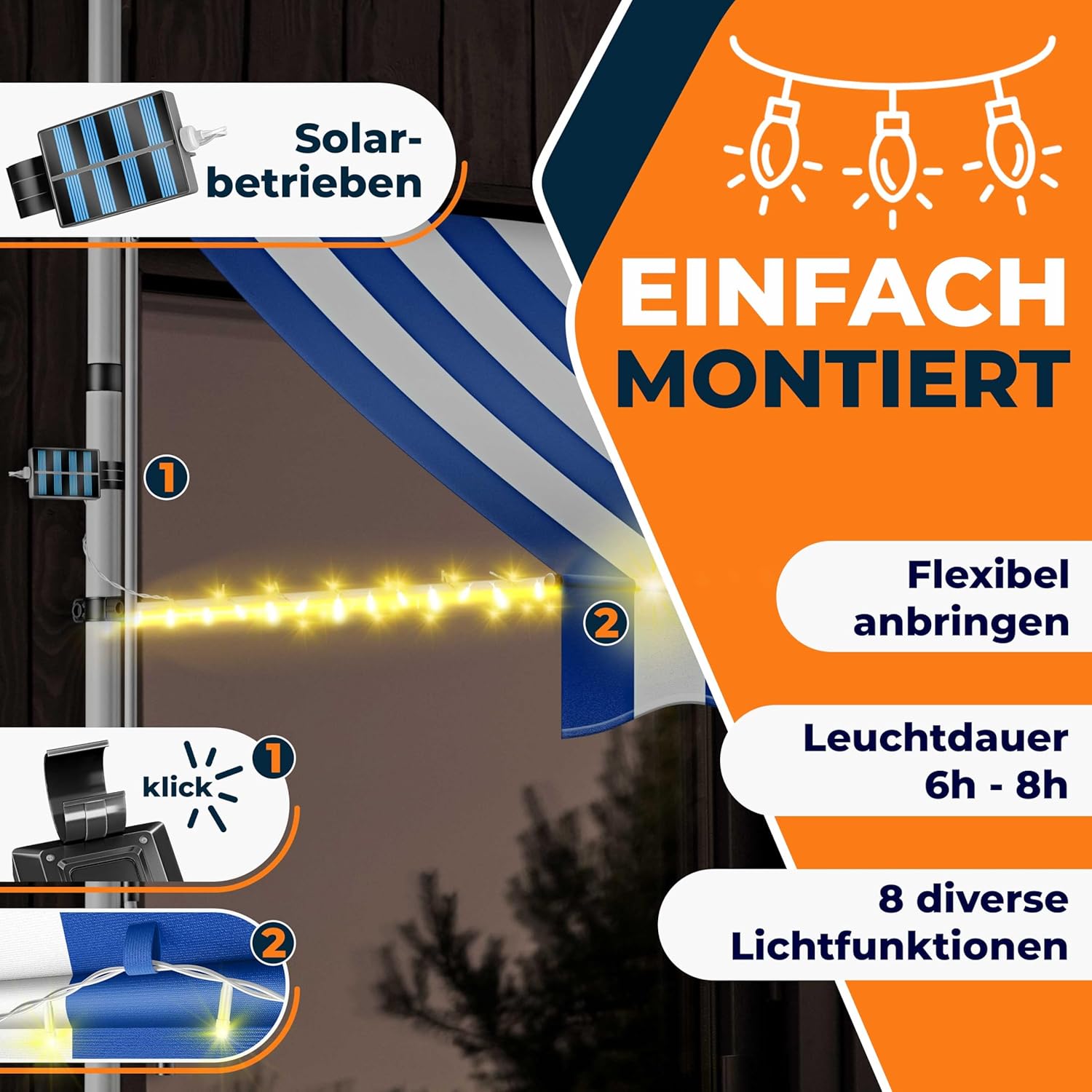 Thumbnail 6 de KESSER® Toldo para balcón con manivela y LED