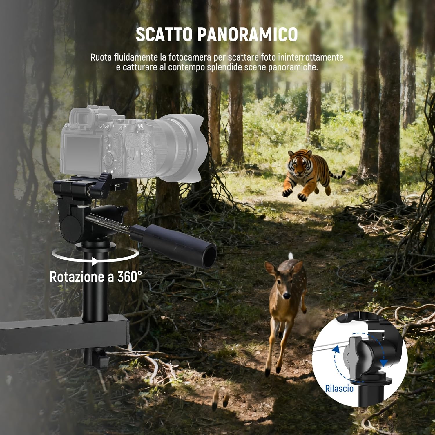 Thumbnail 4 de NEEWER ST010 Magic Arm da 24" per fototrappola: supporto outdoor in alluminio con giunti silenziosi