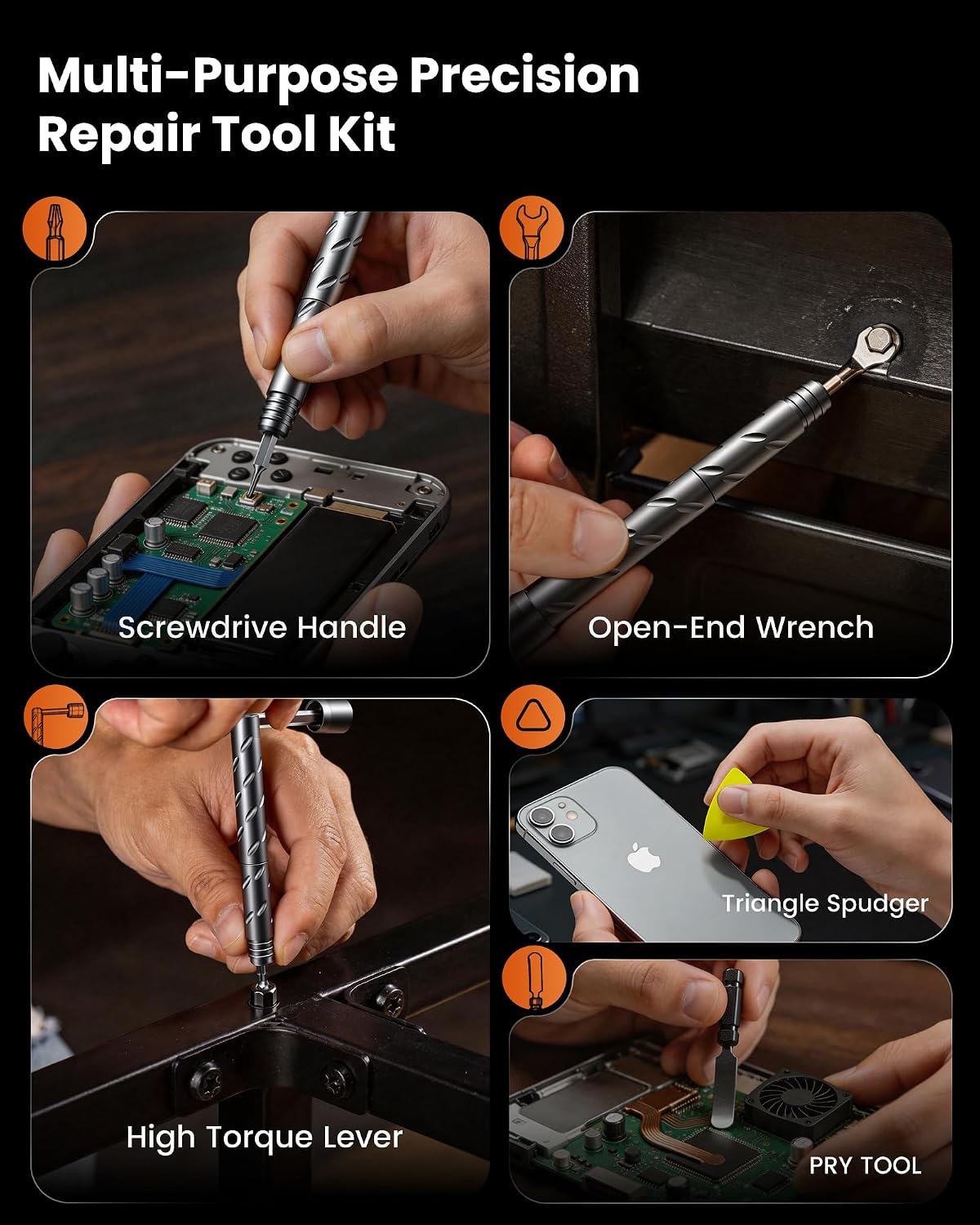 Detalle de KCEASUA KC-5501 55-in-1 Magnetic Precision Screwdriver Set with Foldable Cube