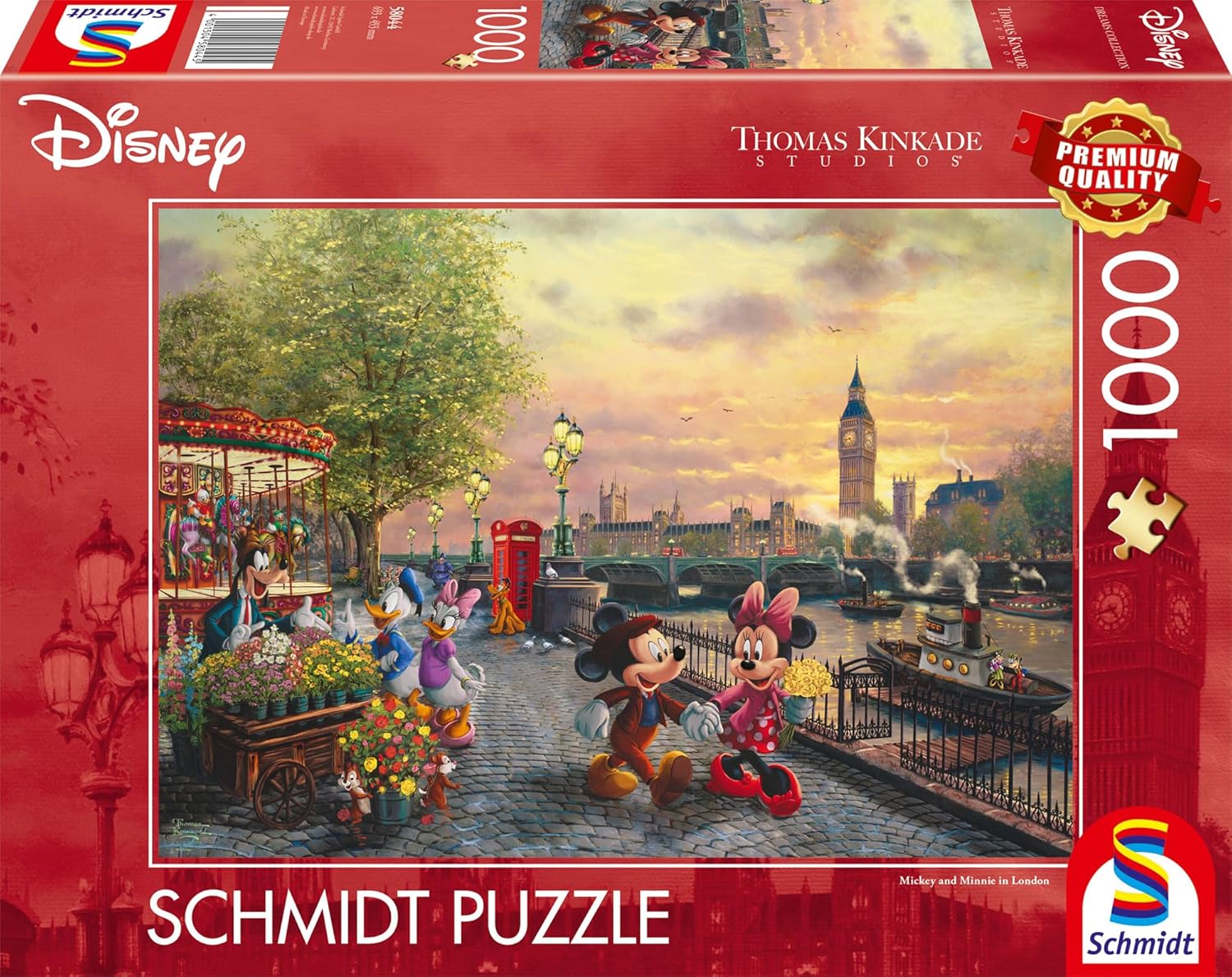 Detalle de Schmidt Spiele Thomas Kinkade Mickey y Minnie 1000 piezas