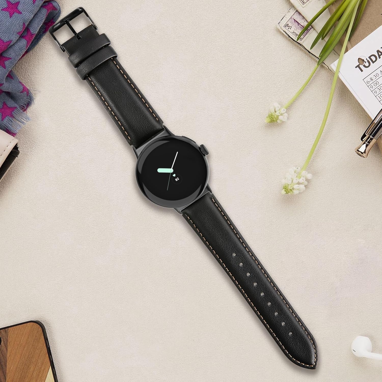 Thumbnail 6 de Tuocal Genuine Leather Strap for Google Pixel Watch 2 (2023) – Adjustable, Breathable & Elegant