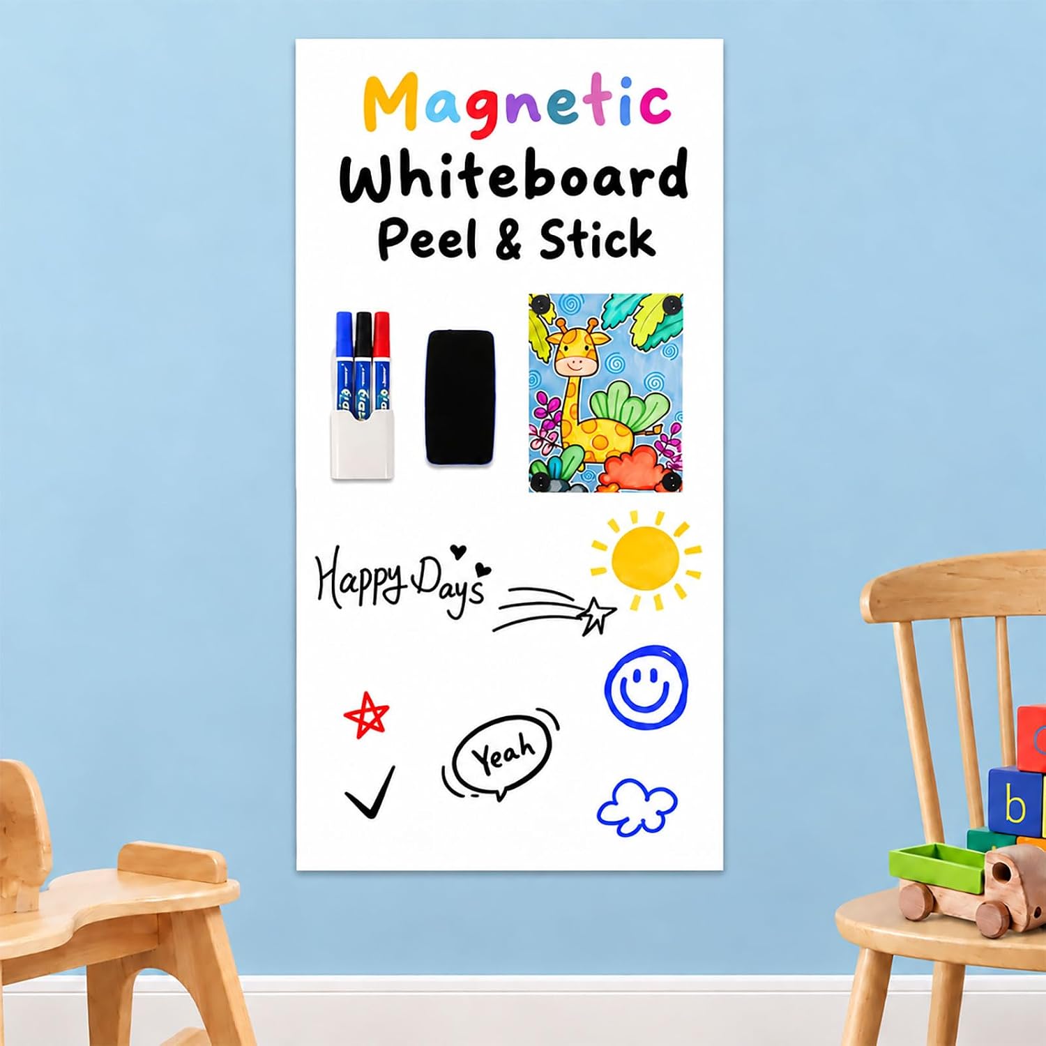 Detalle de YOUNGJQ Whiteboard-3918 Self-Adhesive Dry-Erase Sticker, Magnetic-Receptive PET