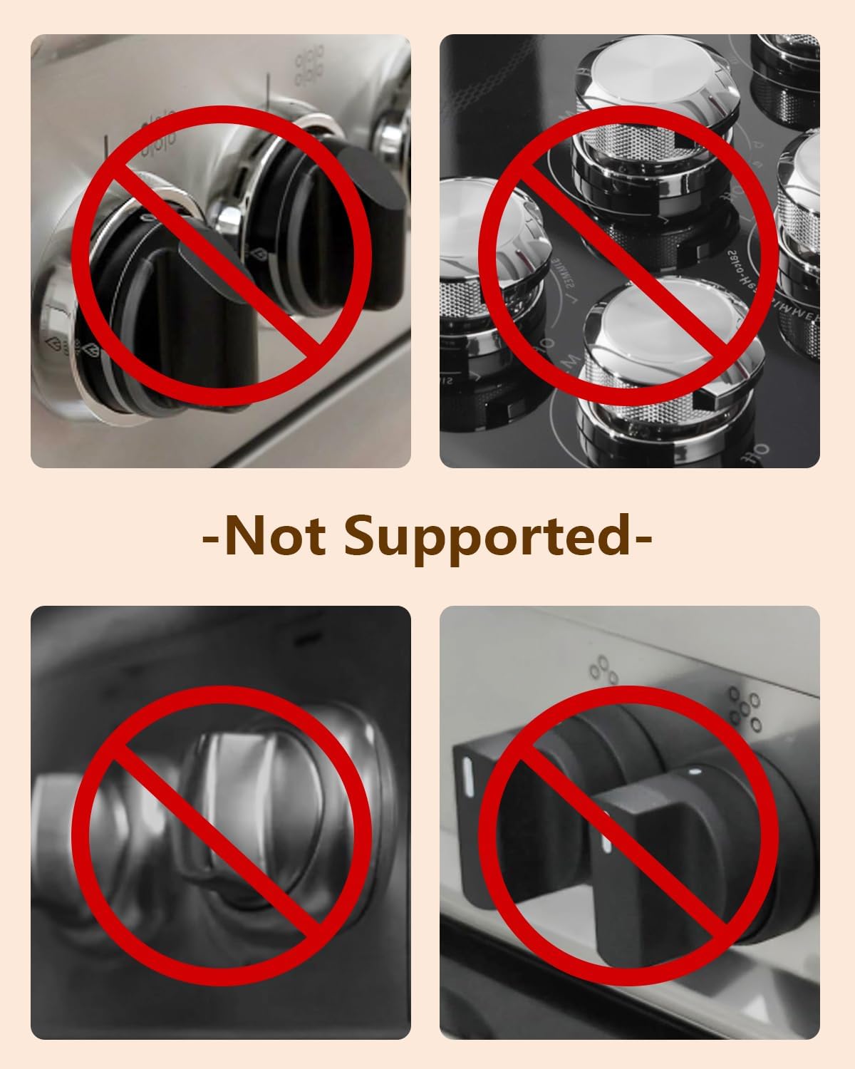 Detalle 2 de BBsecure Stove Knob Covers--Balck Stove Safety Covers, 5-Pack, Dual-Button Lock