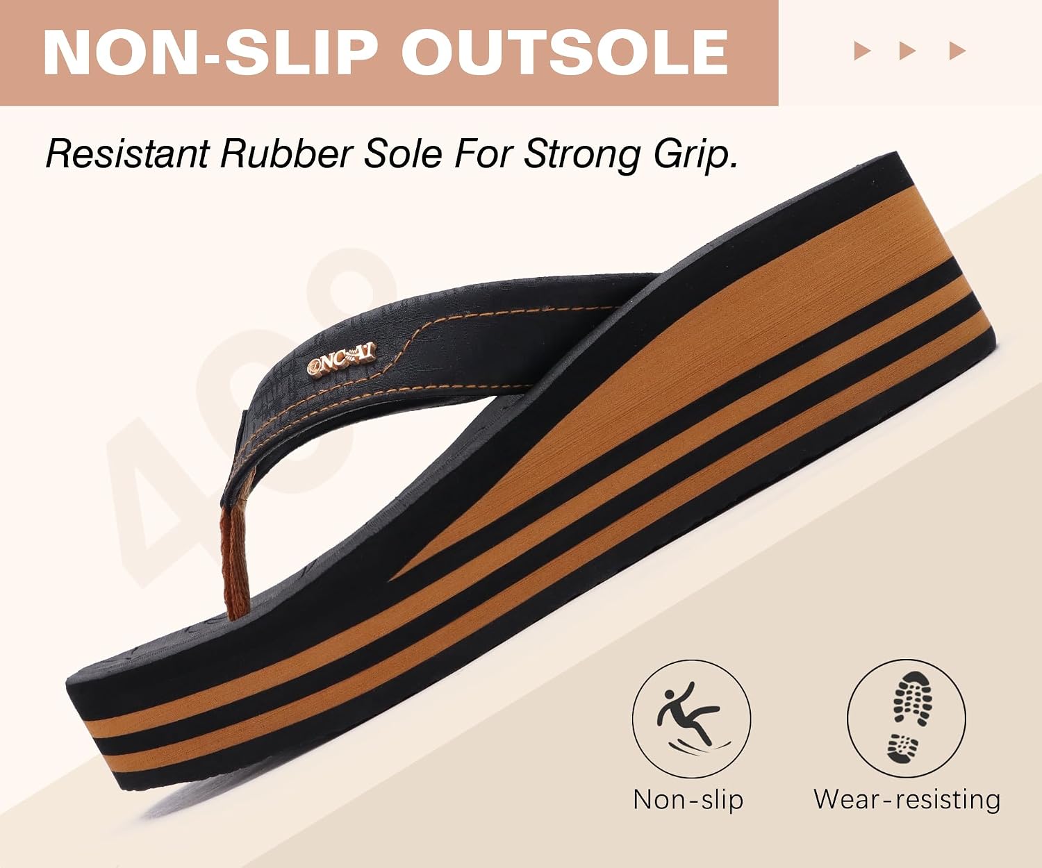 Thumbnail 6 de ONCAI Women's Platform Wedge Flip Flops – Dressy Summer Sandals with Arch Support