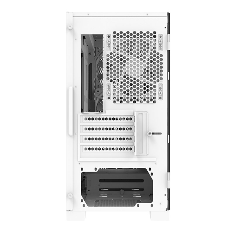 Detalle de Montech Air 100: Torre Micro-ATX ARGB Blanca, diseño minimalista y buen flujo de aire
