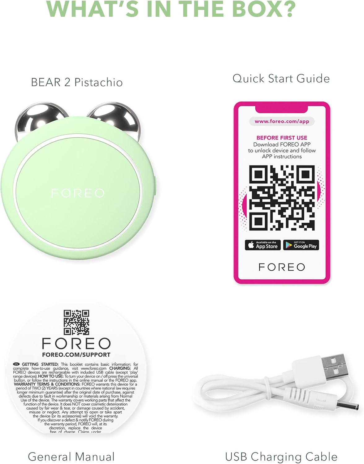 Thumbnail 5 de Foreo Bear 2 Go massaggiatore viso lifting a microcorrente (pistacchio) compatto da viaggio