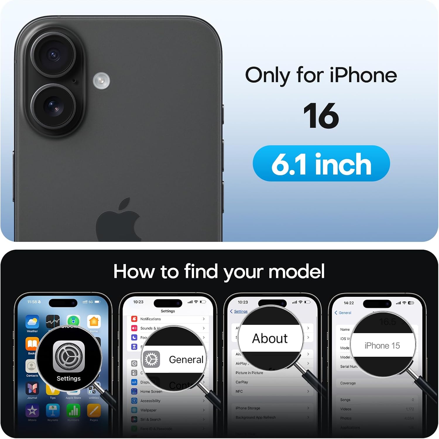 Thumbnail 1 de TAURI 4-in-1 Tempered Glass Screen Protector for iPhone 16 (3-Pack + Installation Tool)