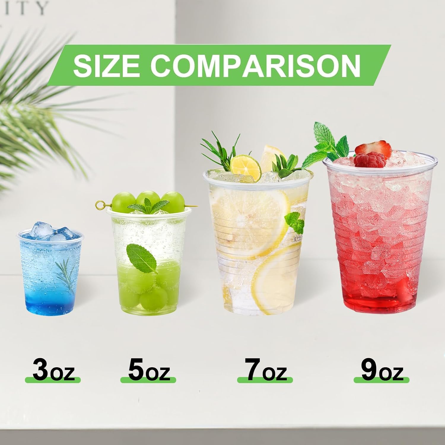 Detalle 2 de Lamosi 7 oz Clear Plastic Cups (500 Pack) – Durable, Disposable, Perfect for Parties