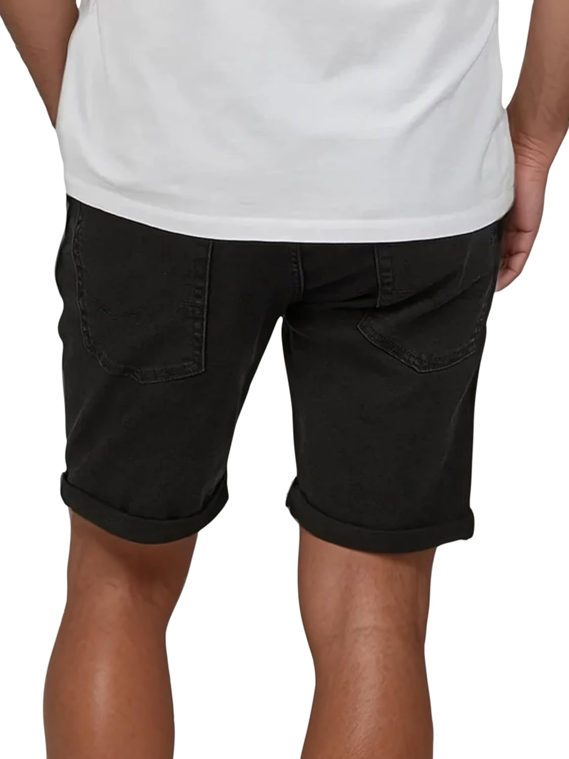 Detalle 2 de JACK & JONES Jeans Shorts Herren Stretch JJIRICK – Regular Fit, Bermuda-Stil, kurze Denim-Shorts