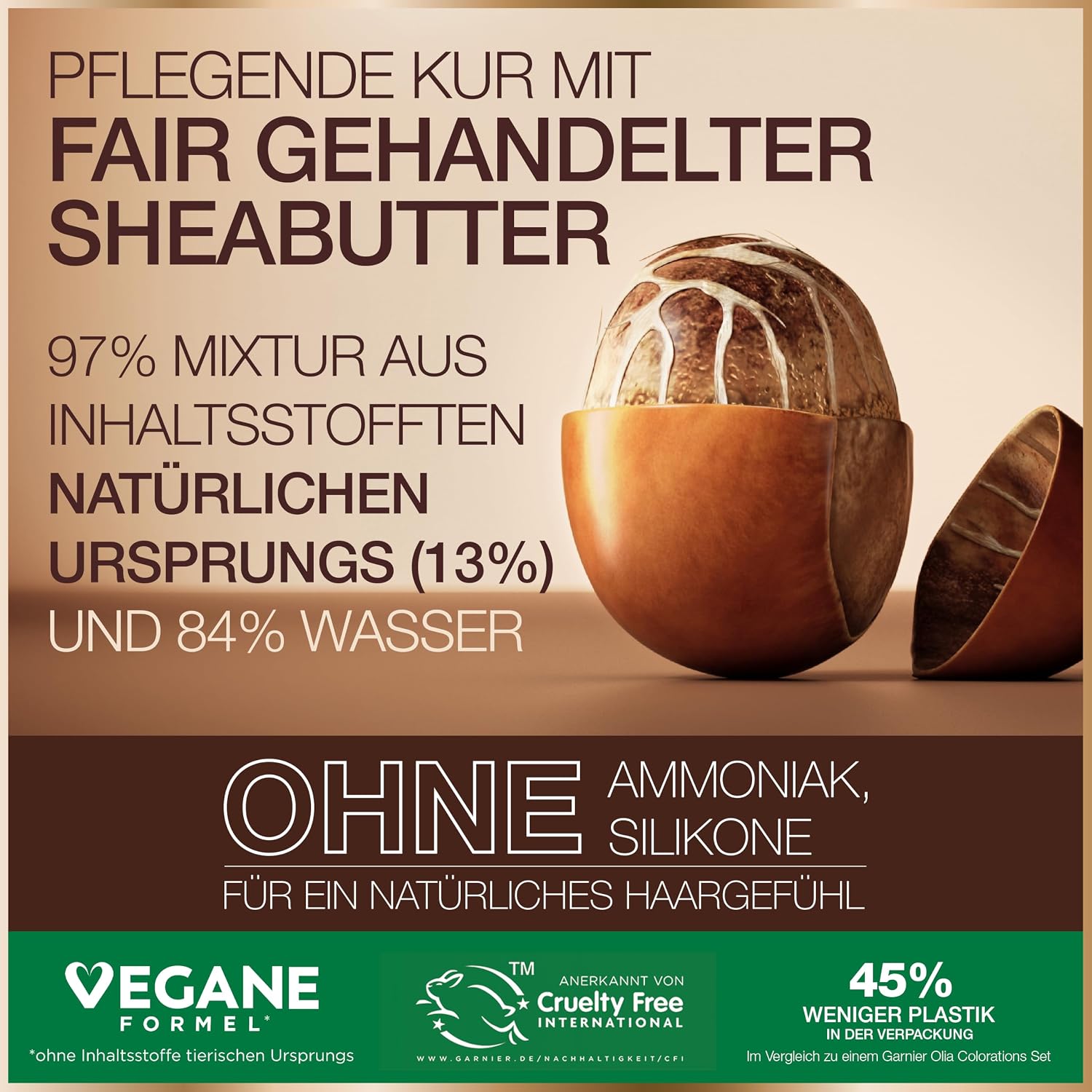 Detalle de Garnier GOOD Dauerhafte Haarfarbe 7.43 Kurkuma Kupfer – ohne Ammoniak, 100% Grauabdeckung