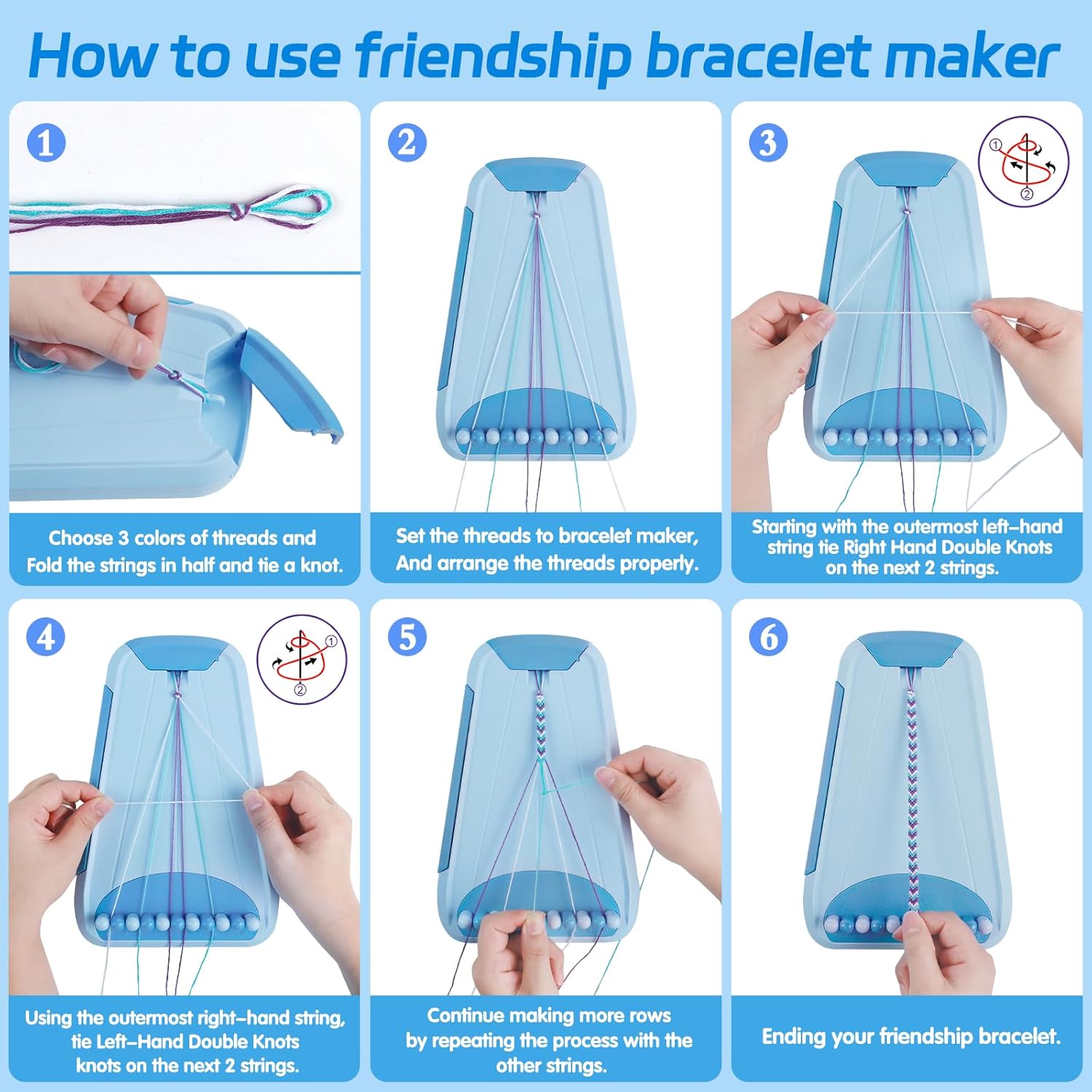 Thumbnail 4 de Friendship Bracelet Making Kit for Girls Ages 8-12 with 28 Pre-Cut Threads and Letter Beads
