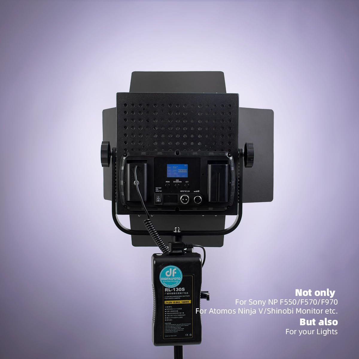 Thumbnail 2 de DF DIGITALFOTO NP F550 Dummy Battery to D-Tap Cable for Sony NP-F550/570/750/770/950/970 Monitors