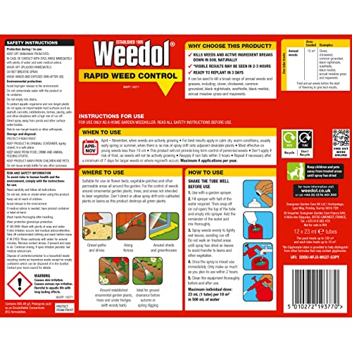 Thumbnail 1 de Weedol Rapid Concentrate Tubes, 12 Pack – practical weed control for UK gardens