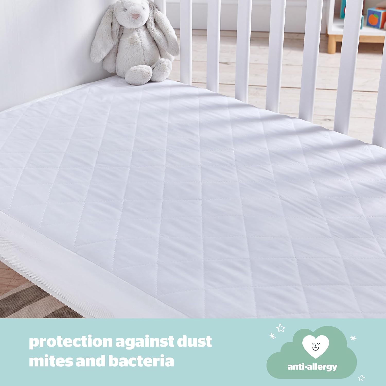 Detalle de Silentnight Safe Nights Cot Bed Mattress Protector 140 x 70 cm