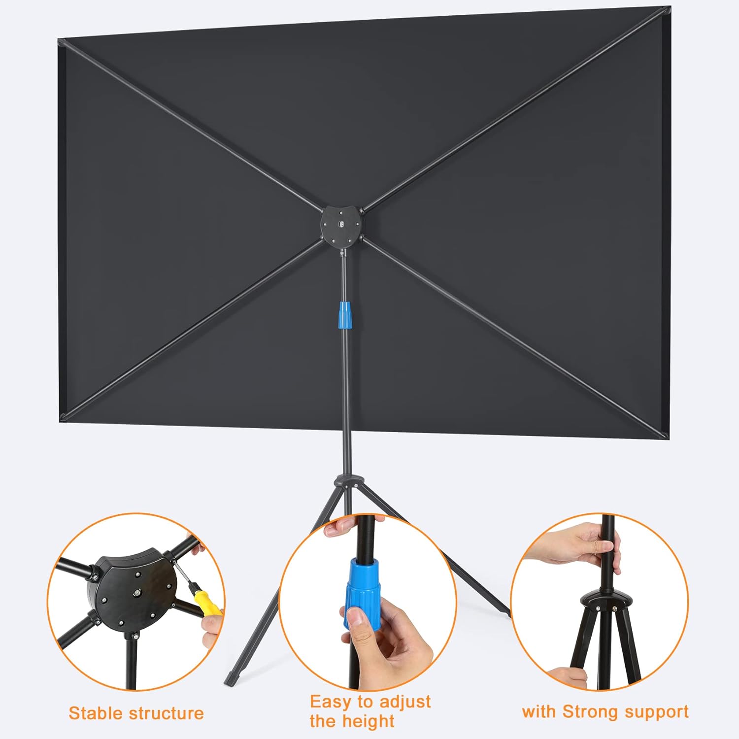 Detalle de VISULAPEX 2025 80” fiberglass projector screen