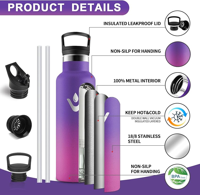 Detalle 2 de HoneyHolly Botella Acero Inoxidable 500 ml 💧
