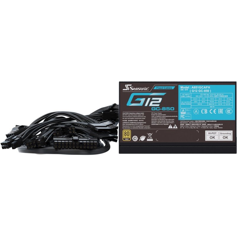 Detalle 2 de Seasonic G12 GC-850 850W 80 Plus Gold: eficiencia constante y silenciosa para PC de gama media