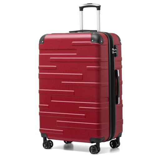 Detalle de COOLIFE 28-Inch Large Suitcase (93L) Expandable ABS Hardshell with TSA Lock