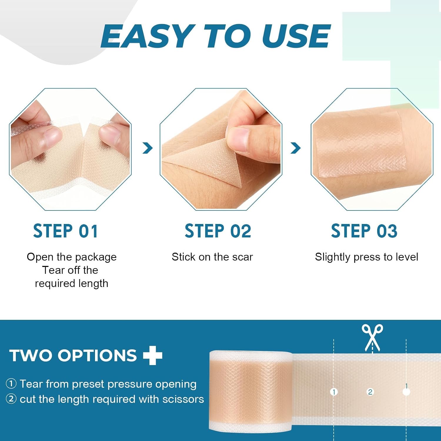 Thumbnail 6 de Rvlaim Rvlaim-B Silicone Scar Tape, 1.6” x 60” Roll