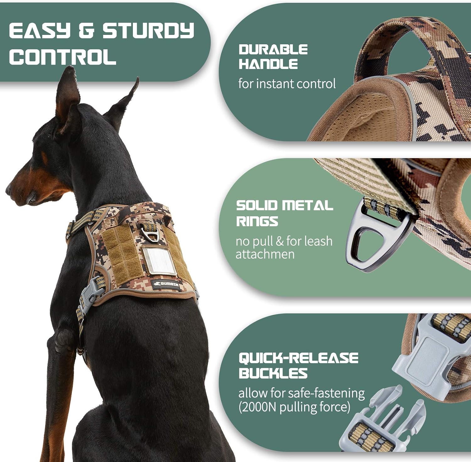 Detalle 2 de BUMBIN Tactical Dog Harness XL