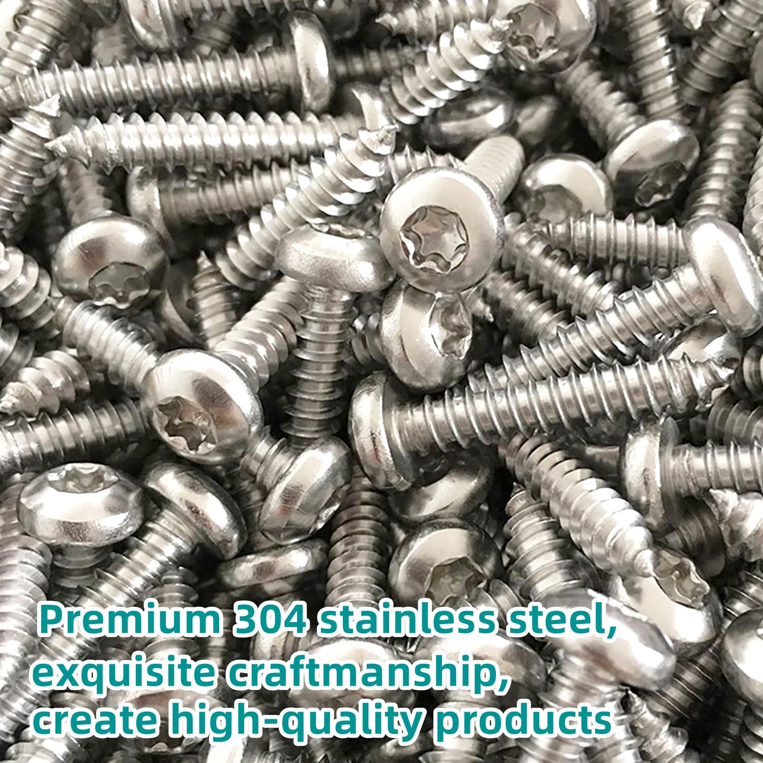Thumbnail 1 de M4x14 mm Torx Blechschrauben mit Rundkopf aus Edelstahl 304 – selbstbohrend, 100 Stück