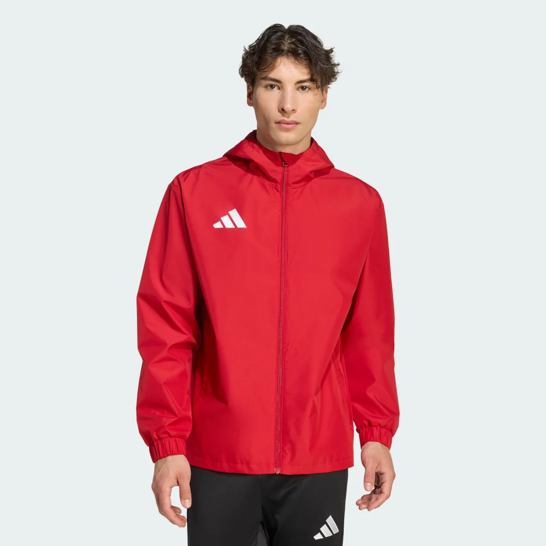Detalle de Adidas Entrada26 All Weather, chaqueta roja