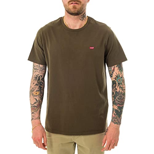 Detalle de Levi's Ss Original Housemark Tee T-Shirt Homme – Olive Night (Taille S)