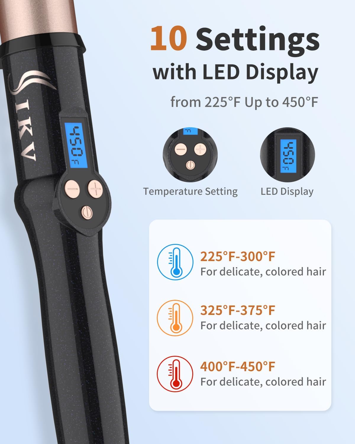 Thumbnail 4 de 1.25 Inch Ceramic Curling Wand (Long Barrel) — Dual Voltage Wand Iron for Medium to Long Hair