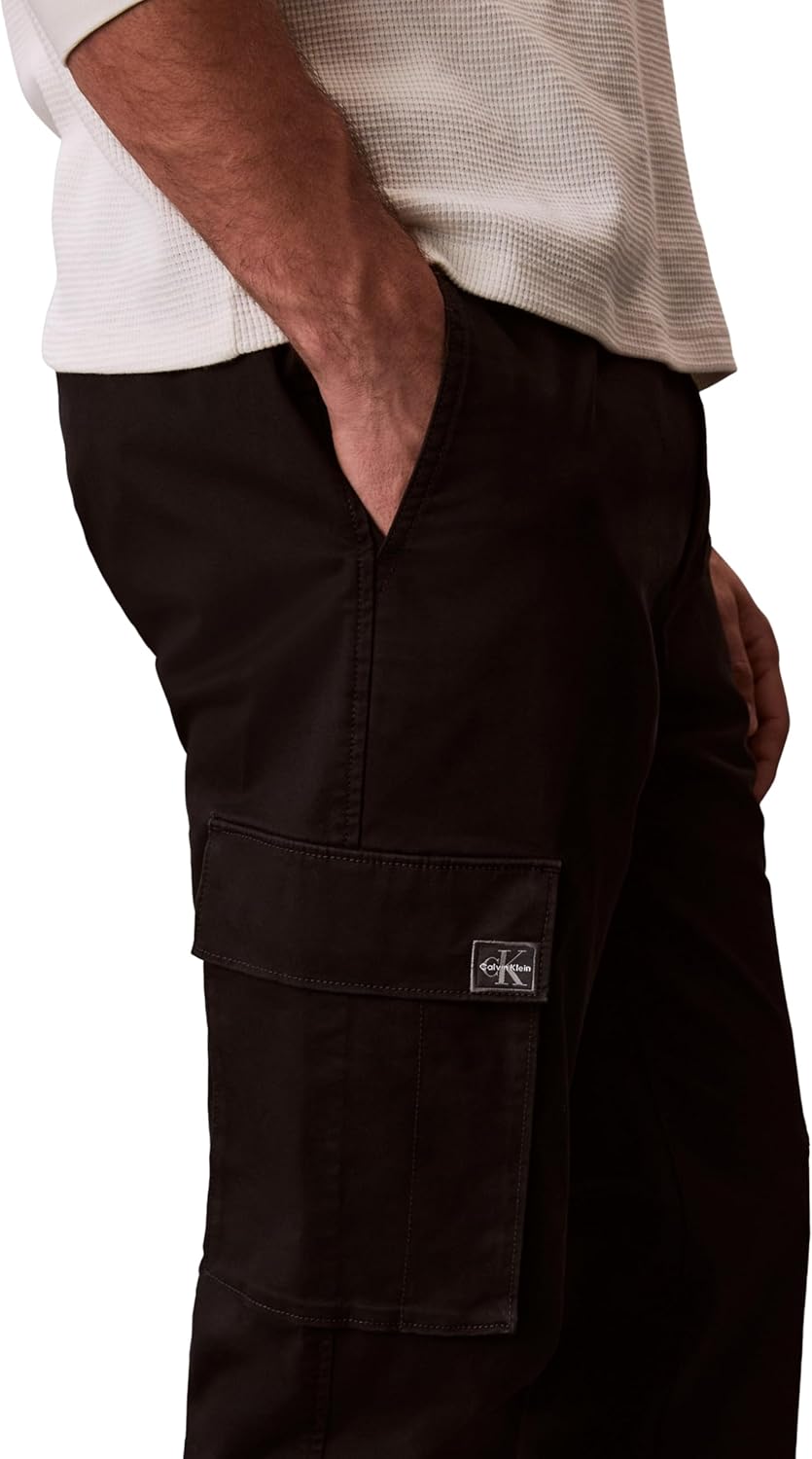Detalle de Calvin Klein Pantalon Cargo Homme – Skinny Fit en coton confortable