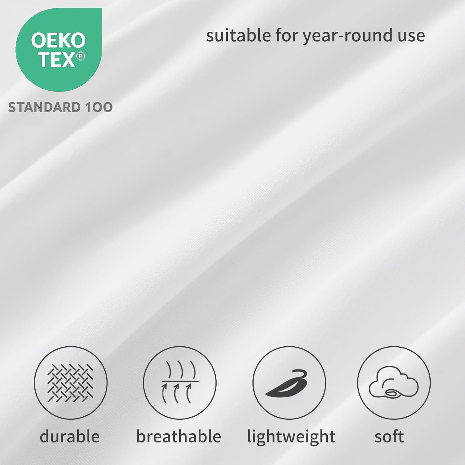 Thumbnail 3 de RUIKASI Superking Deep Fitted Sheet (Extra Deep Pocket) in White microfibre
