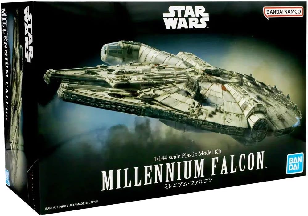 Detalle de Revell Modellbausatz Millennium Falcon aus „Das Erwachen der Macht“ – mit beweglicher Laderampe, zwei Cockpithauben & Displayständer