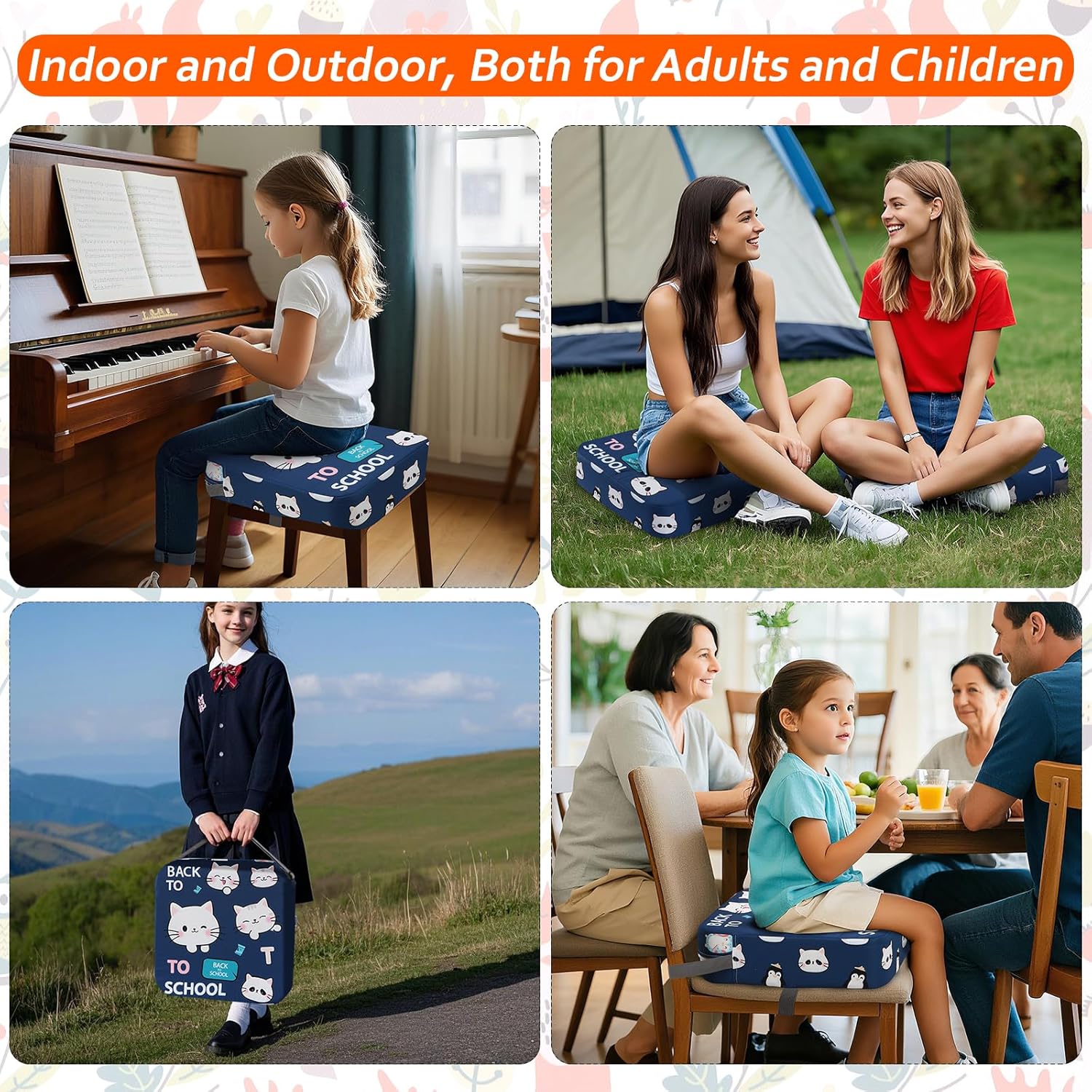 Detalle 2 de Zicac Booster Seat Dining Chair – Portable Toddler Booster Cushion for Dining Table